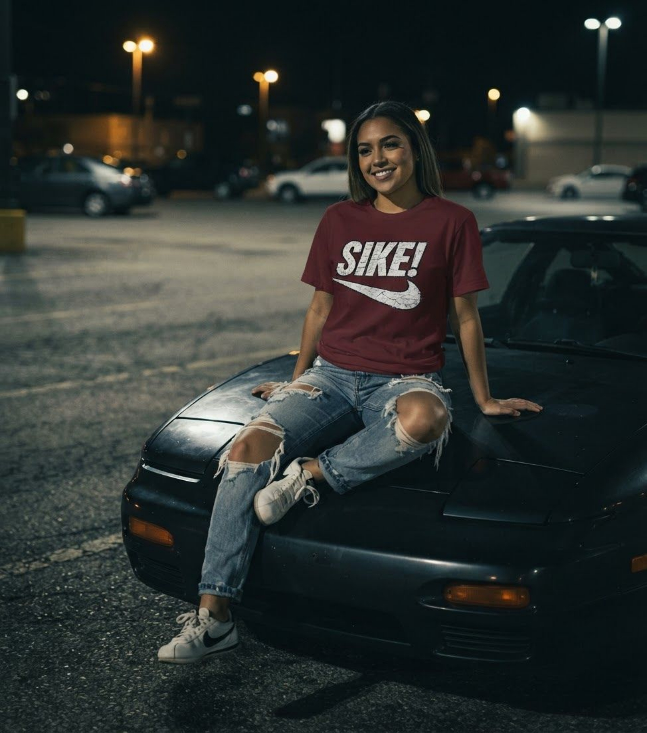 SIKE Shirt – Funny Sarcastic Graphic Tee – Distressed Streetwear Shirt – Retro Parody T-Shirt – Bella+Canvas 3001 - Image 17