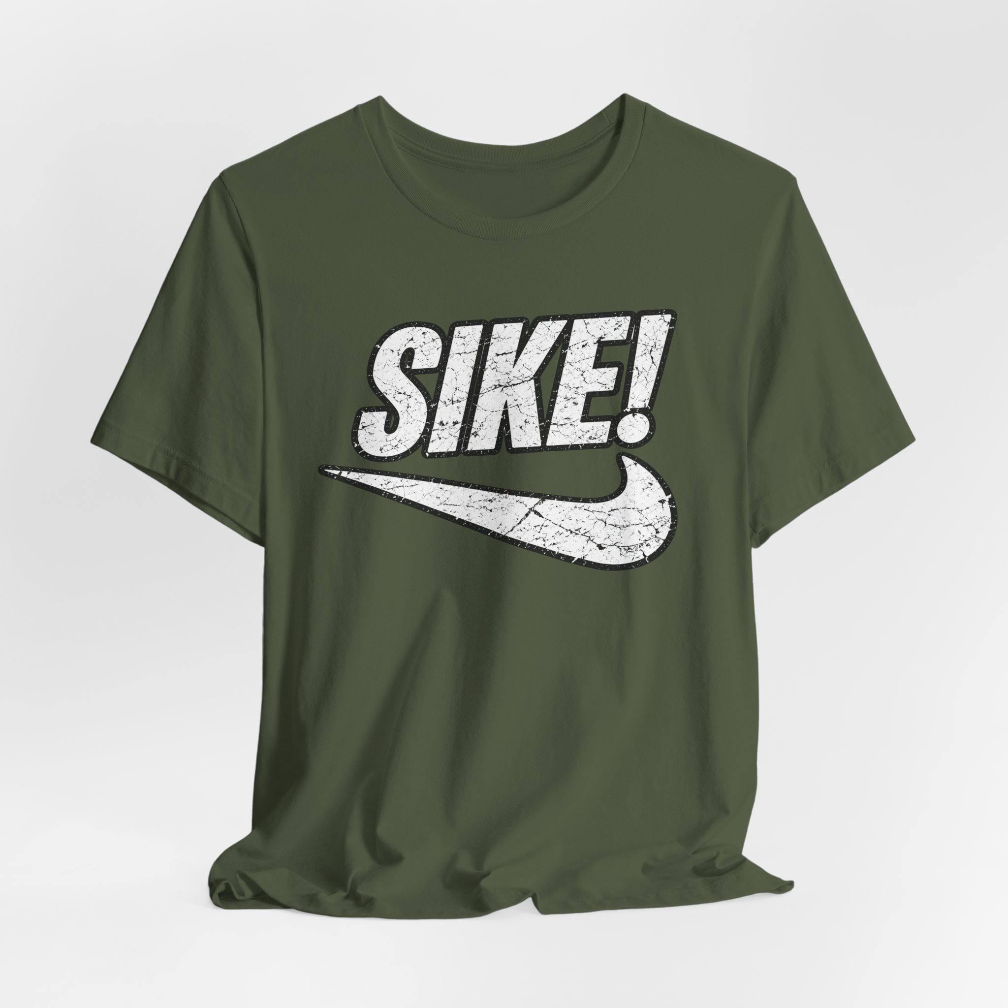 SIKE Shirt – Funny Sarcastic Graphic Tee – Distressed Streetwear Shirt – Retro Parody T-Shirt – Bella+Canvas 3001 - Image 25