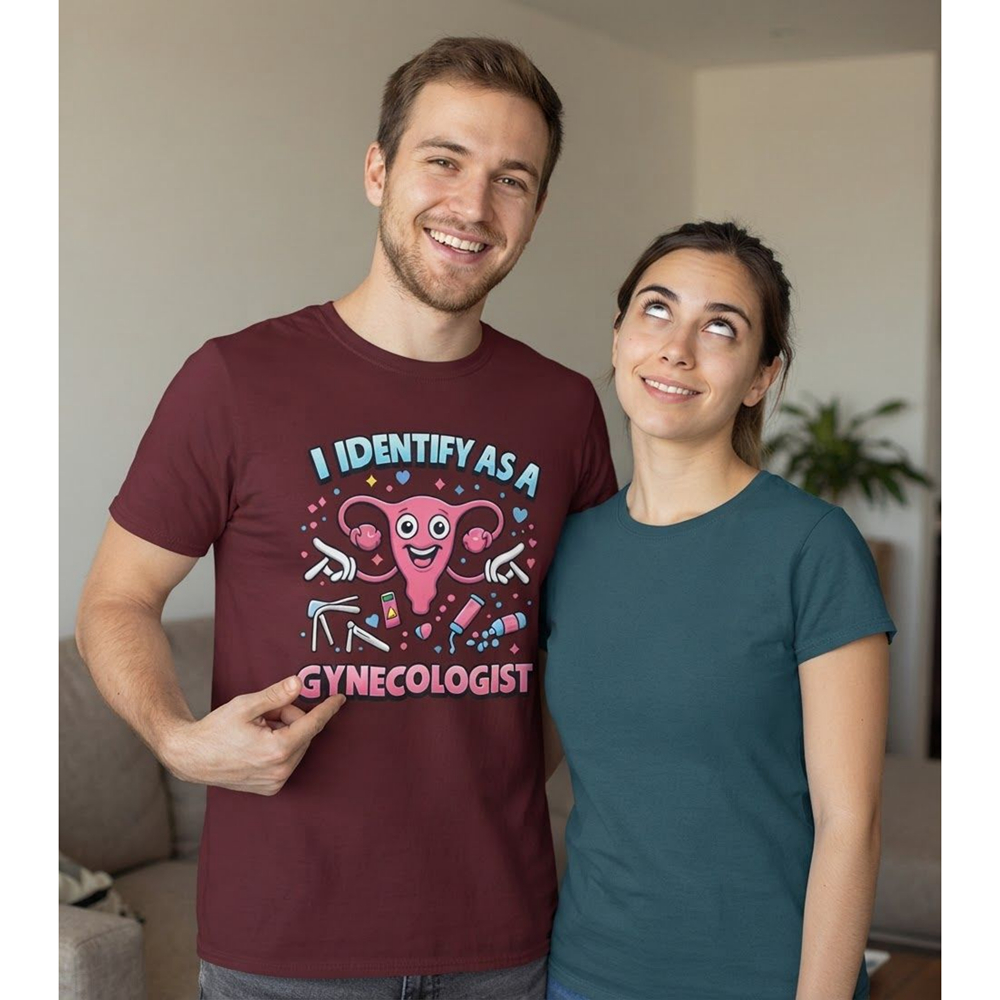 I Identify As A Gynecologist Funny T-Shirt | Adult Humor Graphic Tee | Unisex Bella+Canvas Shirt - Image 8